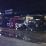 Seis camiones calcinados en el Centro de Transportes de Benavente