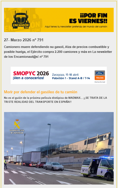 La newsletter de los Encamionautas nº 791