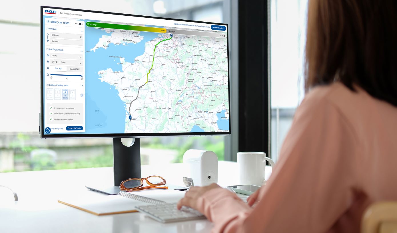 DAF lanza su DAF Electric Route Simulator