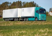 VOLVO TRUCKS gama de camiones pesados Electric y Diésel 2027 ASÍ SERÁ Volvo FH Aero Electric en configuración remolcador para 65 T de peso total.
