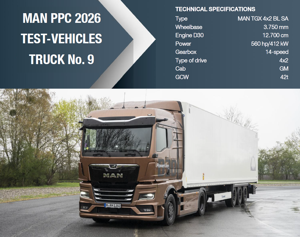 Datos técnicos del MAN TGX 560 D30 PowerLion ensayado con 34 T. Datos técnicos del MAN TGX 560 D30 PowerLion ensayado con 34 T.