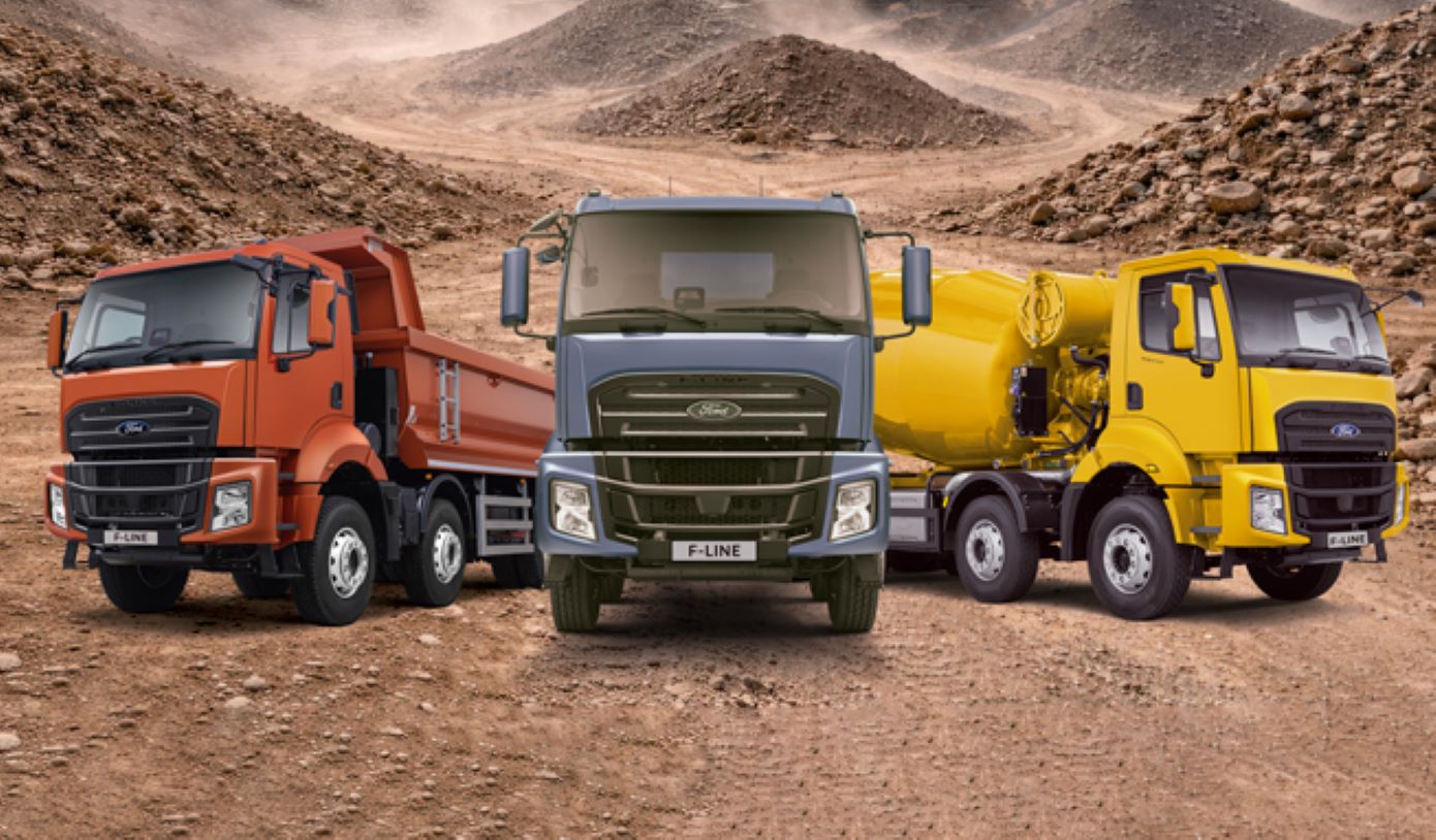 La familia F-LINE de Ford Trucks es la que ofrece mayor versatilidad con chasis rígidos y tractoras, tanto para carretera como construcción y distribución. La familia F-LINE de Ford Trucks es la que ofrece mayor versatilidad con chasis rígidos y tractoras, tanto para carretera como construcción y distribución.