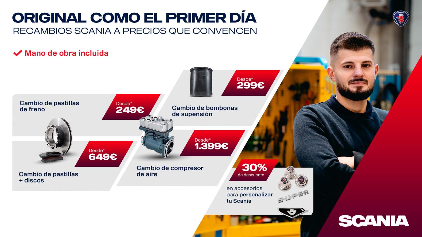 Scania lanza una campaña de servicios centrada en frenos, suspensión neumática y compresores de aire