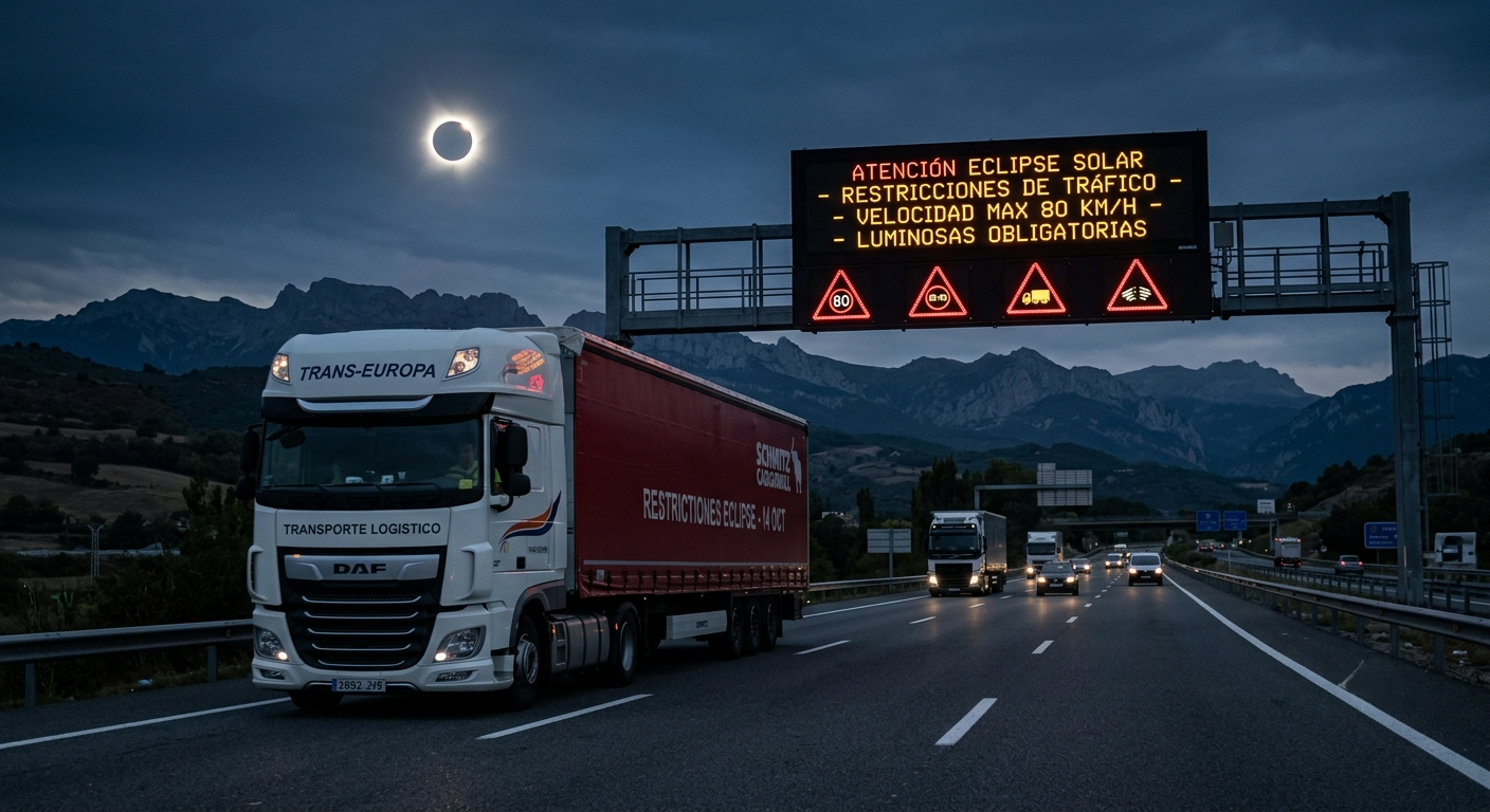 El eclipse del 12 de agosto restringe el tráfico pesado en España