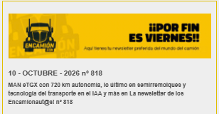 La newsletter de los Encamionaut@s nº 818