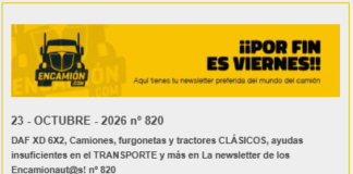 La newsletter de los Encamionautas nº 820