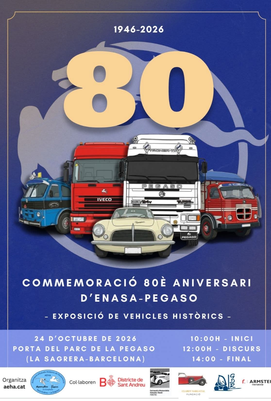 Barcelona celebrará los 80 años de ENASA-Pegaso con vehículos históricos Barcelona celebrará los 80 años de ENASA-Pegaso con vehículos históricos